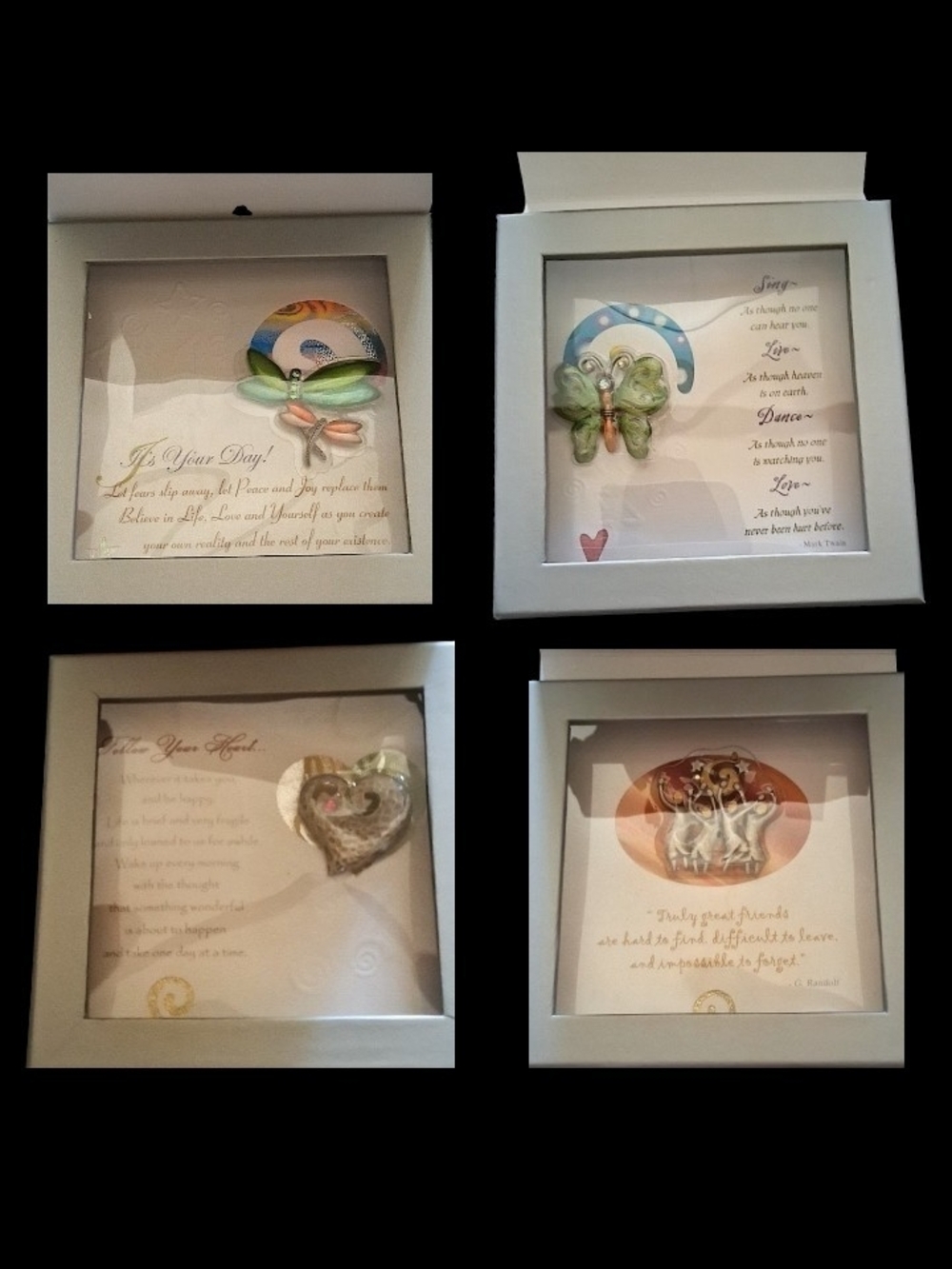 Lot of 4 Vintage Patricia Darling Dash (Signed DD) Brooch & Inspirational Gift S